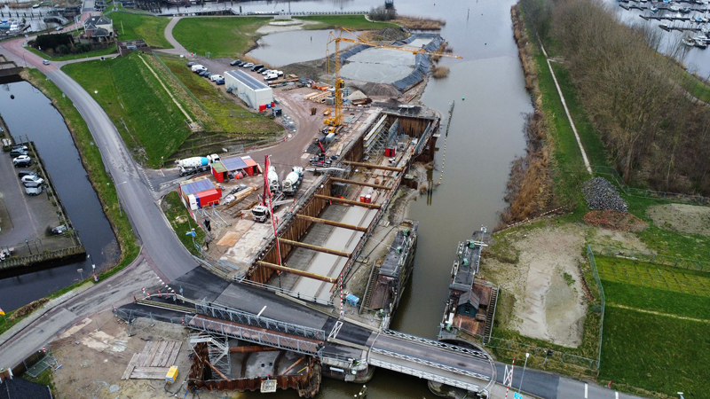 Luchtfoto bouwkuip Zoutkamp